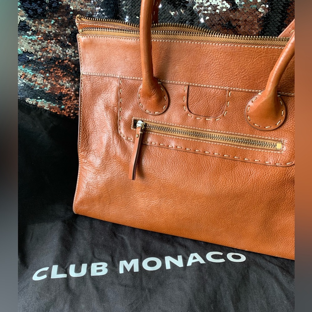 Club Monaco Leather Classic Bag